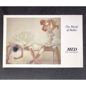 1998 Postcard Invitation to Artist's Reception The World of Ballet by MILAN MED